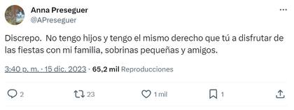 La publicación generó un debate en las redes sociales