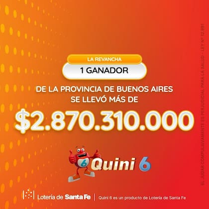 La publicación oficial del Quini 6 sobre el ganador del sorteo de ste domingo 9 de marzo