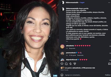 La publicación que Fabián Vena le dedicó a Ernestina Pais