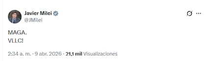 La publicación que hizo el Presidente tras la sanción