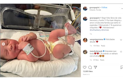 La publicación que subió Ricky el día en el que nació Félix, su nieto