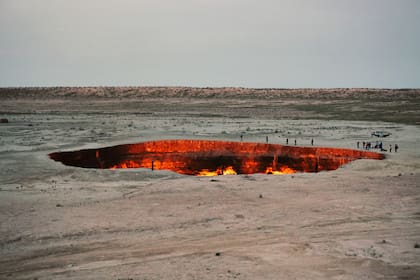“La Puerta al Infierno” se encuentra en el desierto de Turkmenistán