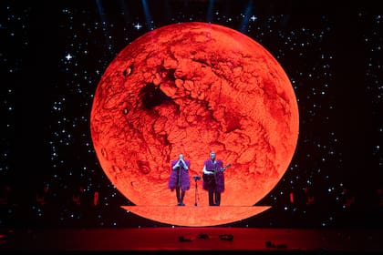 La puesta visual le aportó brillo y color al show de Miranda!