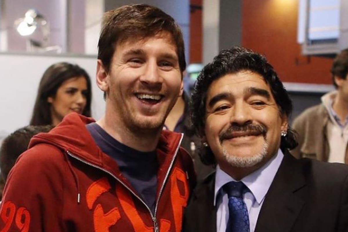 La Pulga subió un par de fotos junto a Maradona
