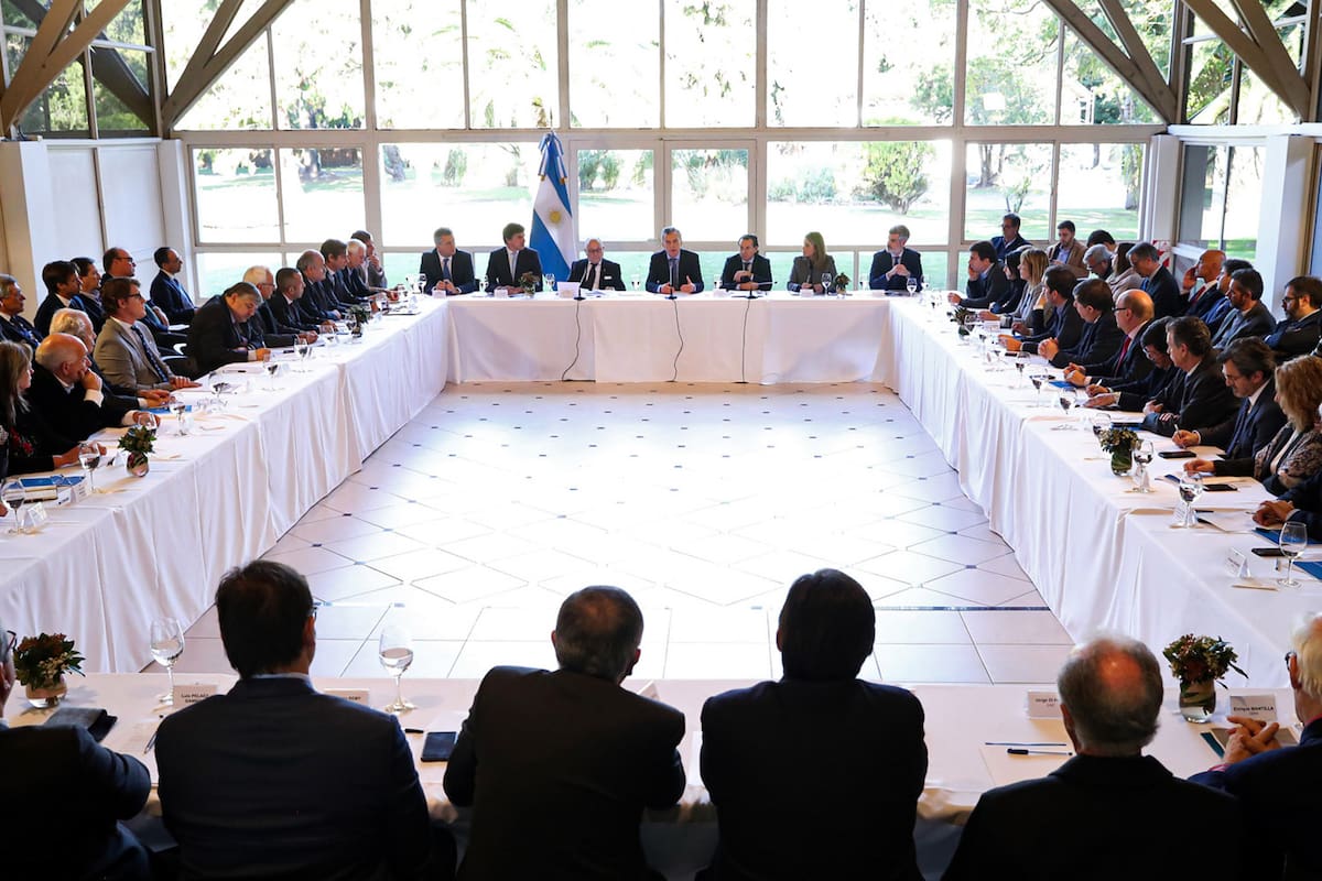 La quinta de Olivos lució un marco inusual con la reunión con los empresarios