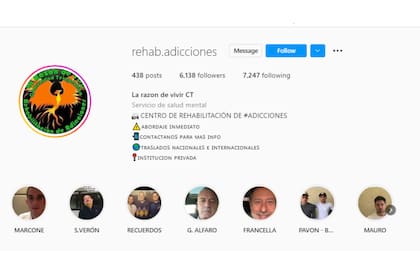 La razón de vivir en redes sociales (Foto Instagram @rehab.adicciones)