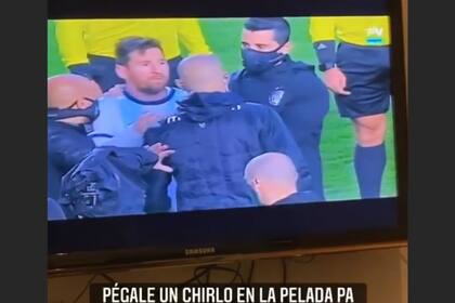 La reacción de Agüero tras el reclamo de Messi a un asistente boliviano