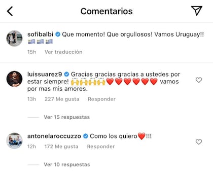La reacción de Antonela Roccuzzo a la clasificación de Uruguay al Mundial