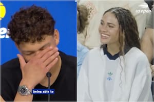 La reacción de Ben Shelton cuando su novia se filtró en la conferencia de prensa y le hizo una pregunta