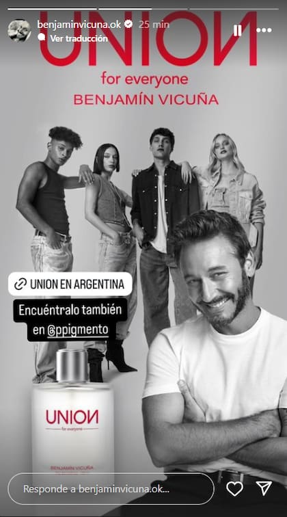 La reacción de Benjamín Vicuña al descargo de Roberto García Moritán (Instagram: @benjaminvicuna.ok)