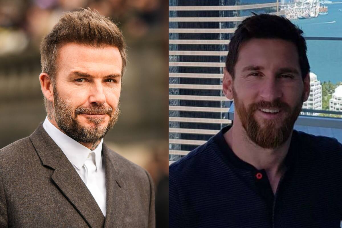 La reacción de David Beckham cuando conoció el enorme mural de Lionel Messi en Miami