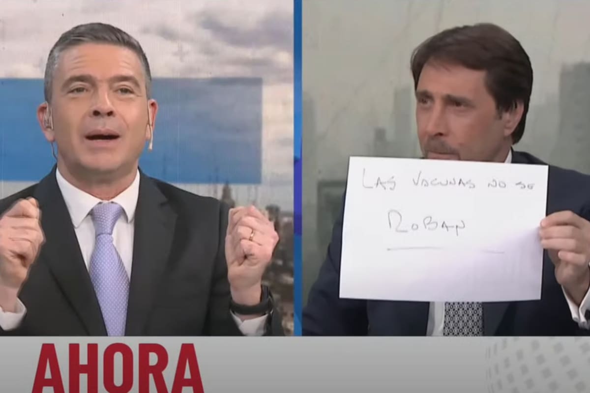La reacción de Eduardo Feinmann hacia el cartel de Alberto Fernández