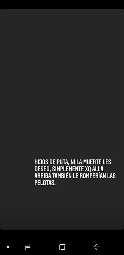 La reacción de Gianinna Maradona en Instagram