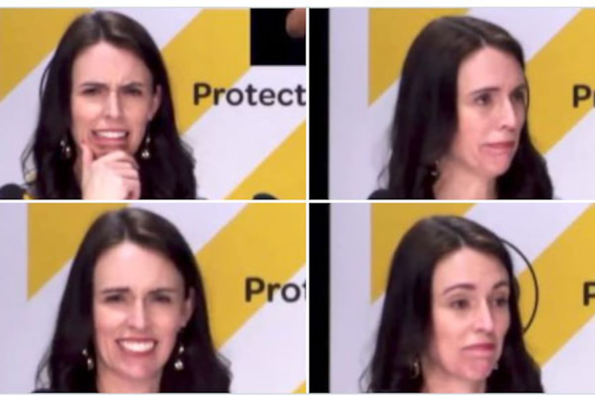 La reacción de Jacinda Ardern rápidamente se transformó en un meme en las redes sociales