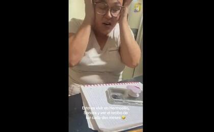 La reacción de la mujer al ver el precio de la boleta
