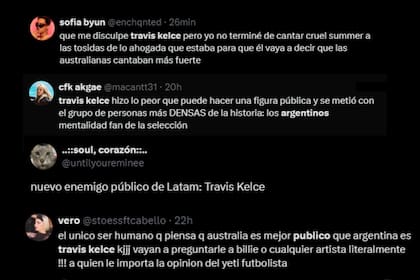 La reacción de los argentinos ante las palabras de Travis (Captura X)