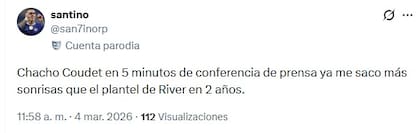 La reacción de los hinchas sobre la llegada de Coudet