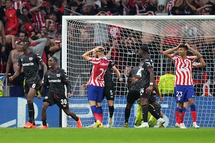 La reacción de los jugadores a la increíble definición del partido entre Atlético Madrid y Bayer Leverkusen
