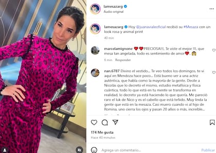 La reacción de los seguidores de La Mesaza al vestido que lució Juana Viale