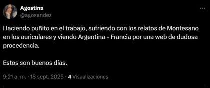 La reacción de los usuarios sobre el partido de Argentina - Francia