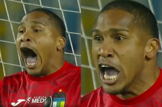 El particular gesto del arquero de O’Higgins antes de que Blanco pateara el penal para Boca