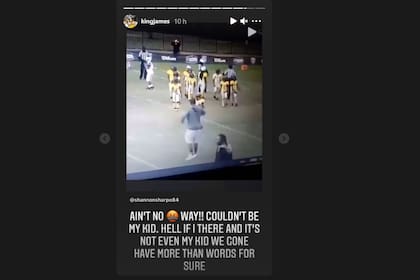 La reacción en Instagram de LeBron James