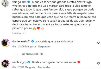 La reacción en redes sociales al posteo de Thiago Medina