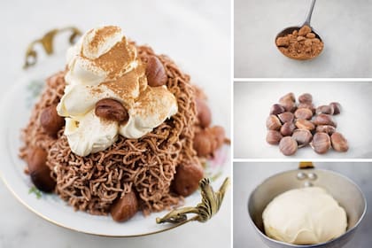 La receta del Monte Bianco que prepara Donato de Santis