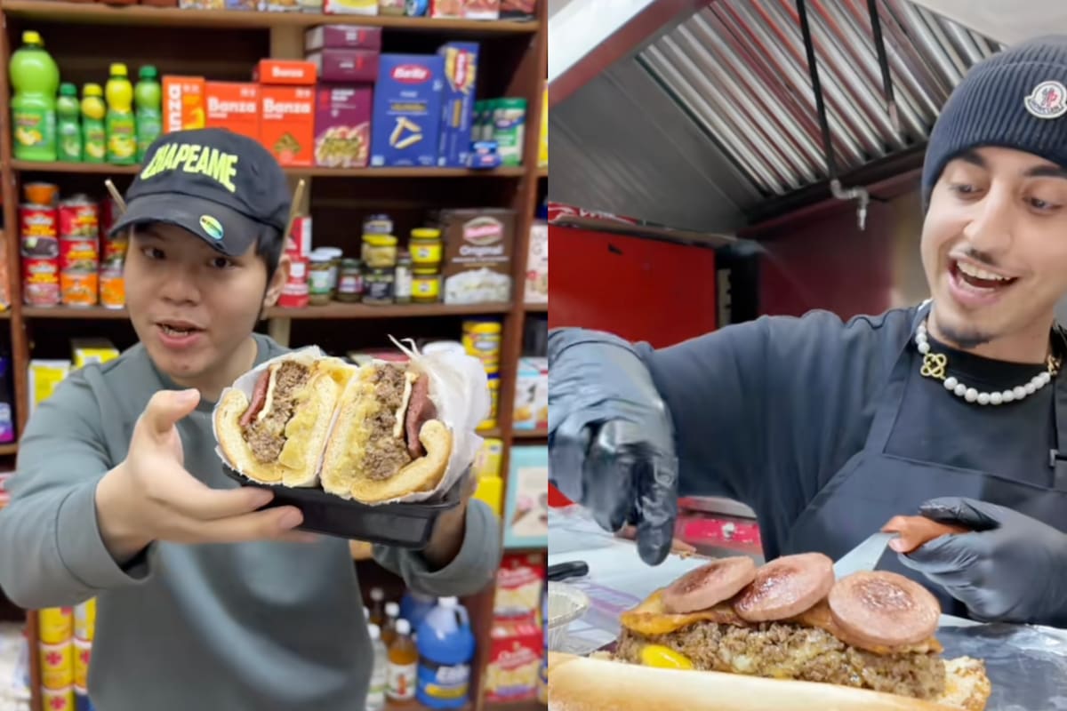 La receta incluye salami, carne wagyu, huevos con sazón, queso frito y el puré de plátano