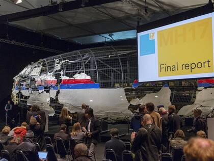 La reconstrucción del fuselaje fue presentada ayer en una base de Gilze-Rijen