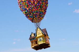 La recreada casa de la película "Up"