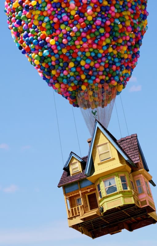La recreada casa de la película "Up"