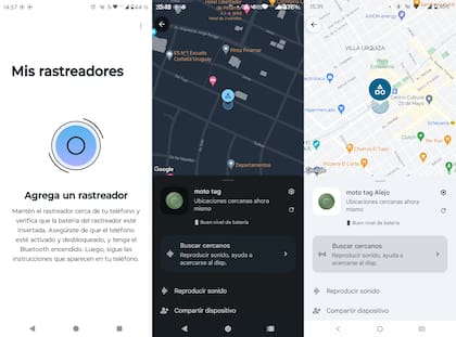 La red de Google es la encargada de buscar y ubicar el Moto Tag, que cuando se desconecta de su celular dueño se transforma en una baliza; otros dispositivos Android detectan esa señal y avisan de su ubicación aproximada