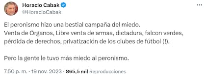 La reflexión de Horacio Cabak