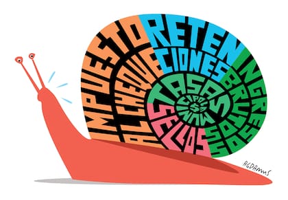 La reforma tributaria marcha lenta por su alta complejidad. Ilustración Scibona.
