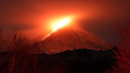 La región de Kamchatka tiene cerca de 20 volcanes activos.