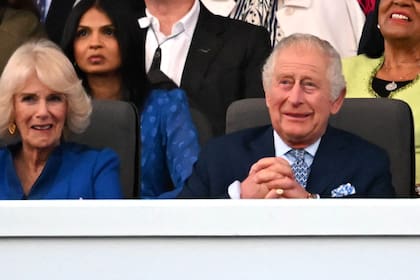La reina Camilla y el rey Carlos III en el Concierto de la Coronación en el castillo de Windsor, al oeste de Londres, el 7 de mayo de 2023.