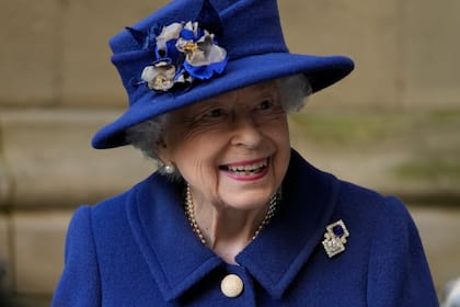 La reina Isabel II en la Abadía de Westminster, el 12 de octubre de 2021