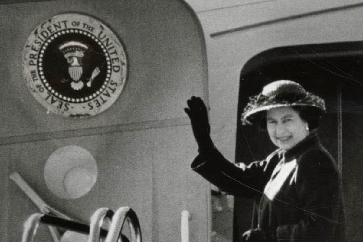 La reina Isabel y el príncipe Felipe durante su visita a Sacramento, en el marco de su viaje a California en 1983