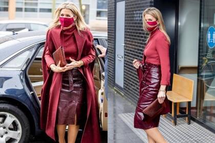 La reina Máxima incorpora en su guardarropa la textura menos pensada en una reina, y la luce como pocas