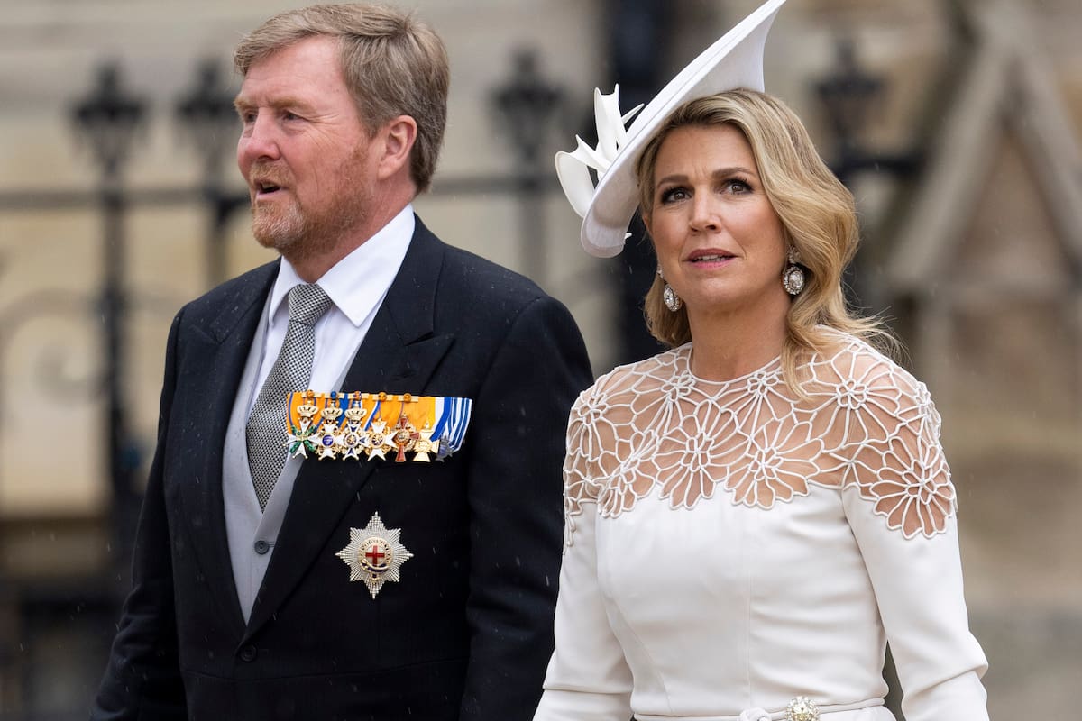 La reina Máxima junto al rey Guillermo, presentes en la ceremonia de coronación de Carlos III (Photo by Mark Cuthbert/UK Press via Getty Images)