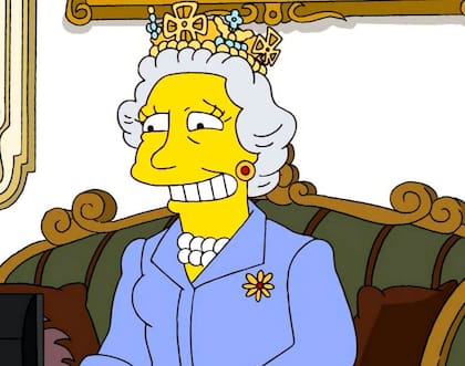 La reina tuvo varias presencias en la serie de los Simpsons