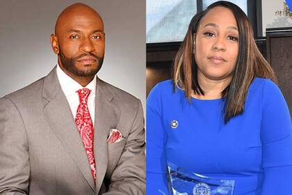 La relación personal entre los fiscales Nathan Wade (izquierda) y Fani Willis (derecha), fue utilizada por la defensa de Trump para intentar desestimar los cargos