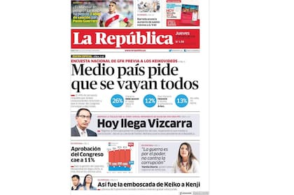 La renuncia de PPK: así reflejaron los diarios de Perú la noticia