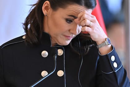 La renunciante presidenta de Hungría, Katalin Novak. (Attila KISBENEDEK / AFP)