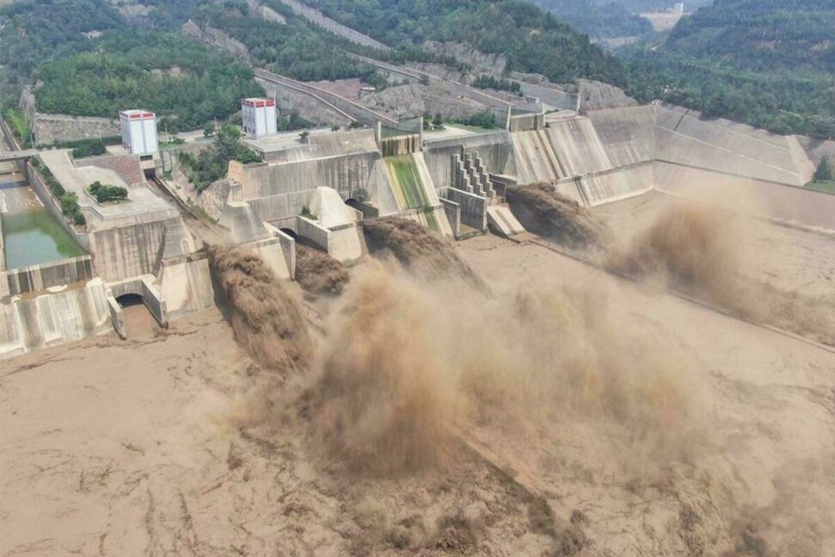 La represa de Yihetan, cerca de Luoyang, en China