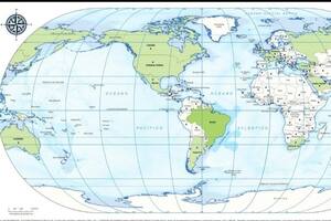 La representación de Brasil en el centro del mundo.