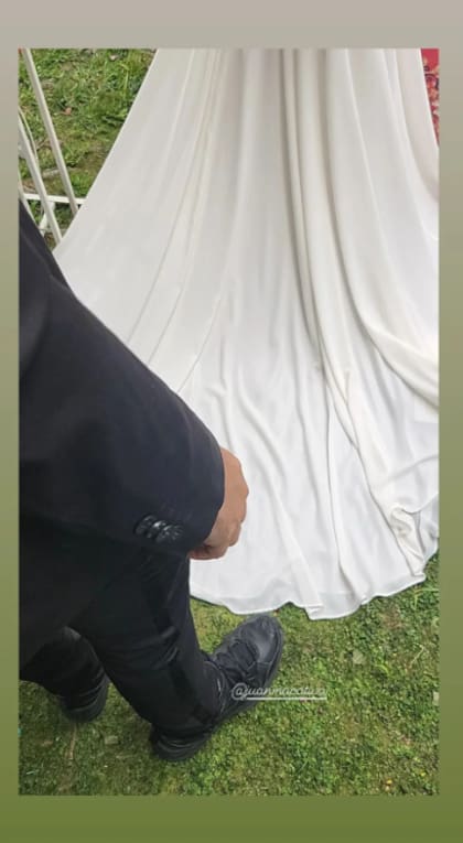 La representante de la China Suárez compartió la imagen de un vestido de novia