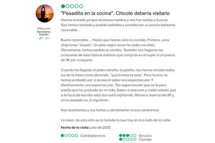 La reseña sobre el restaurante que se volvió viral
