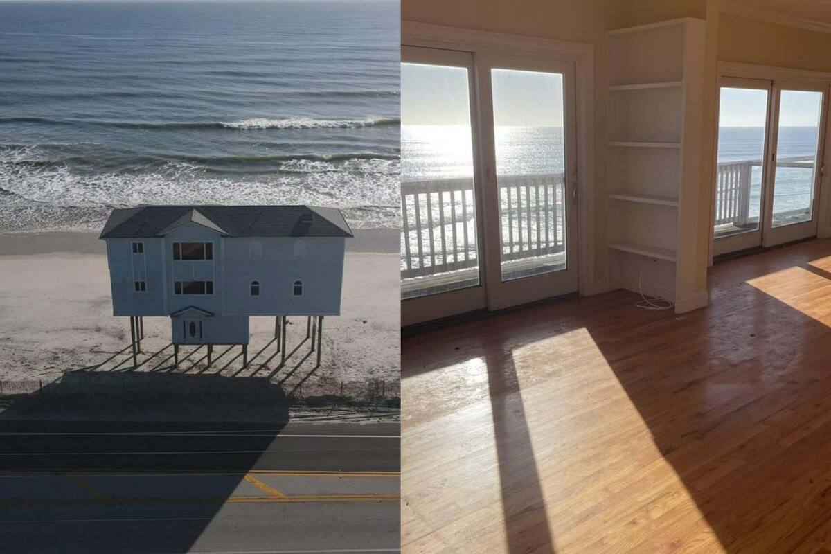 La residencia ofrece vistas impresionantes de la playa, pero con algunos detalles